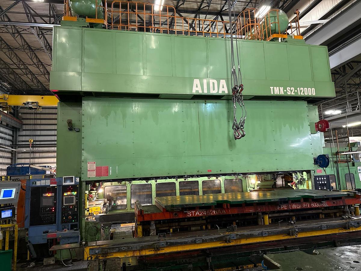 Used 2012 AIDA TMX-S2-1200 STRAIGHT SIDE PRESS w/COILTECH FEED LINE