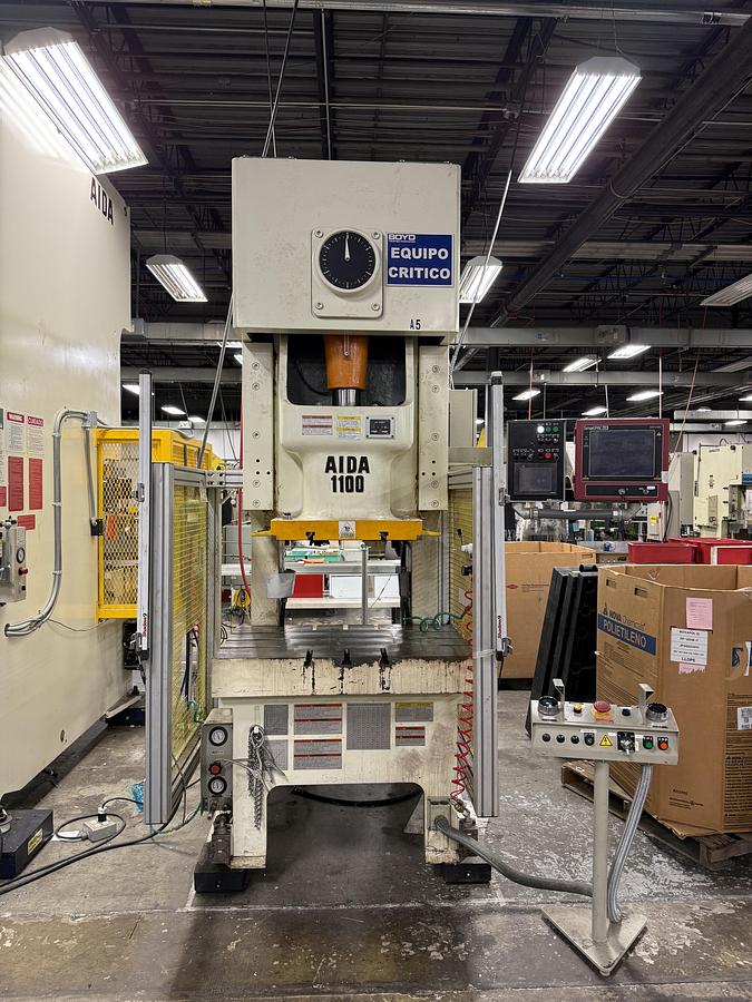 Used 121 TON AIDA MODEL NC1-1100(2) GAP FRAME PRESS