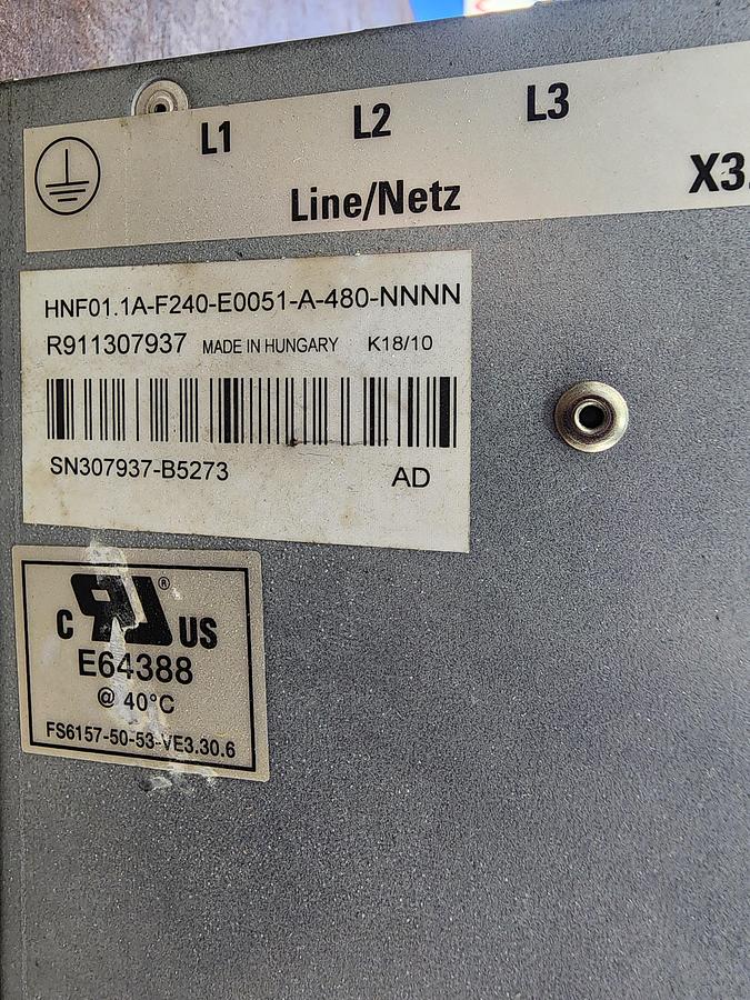 Used Rexroth HNF01.1A-F240-E0051-A-480-NNNN / R911307937 Indradrive Servo Drive