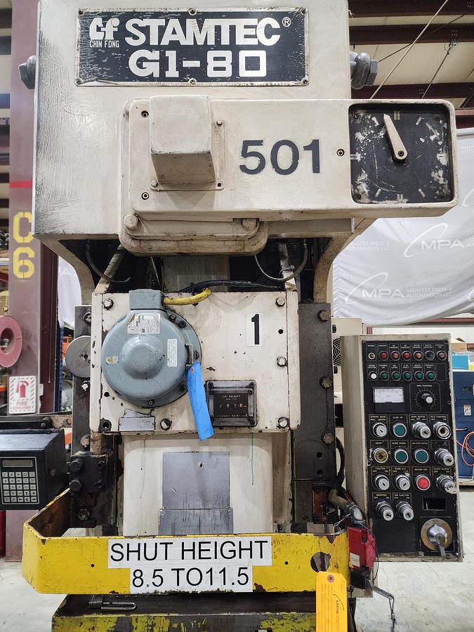 Used 80 TON STAMTEC MODEL G1-80 GAP FRAME PRESS