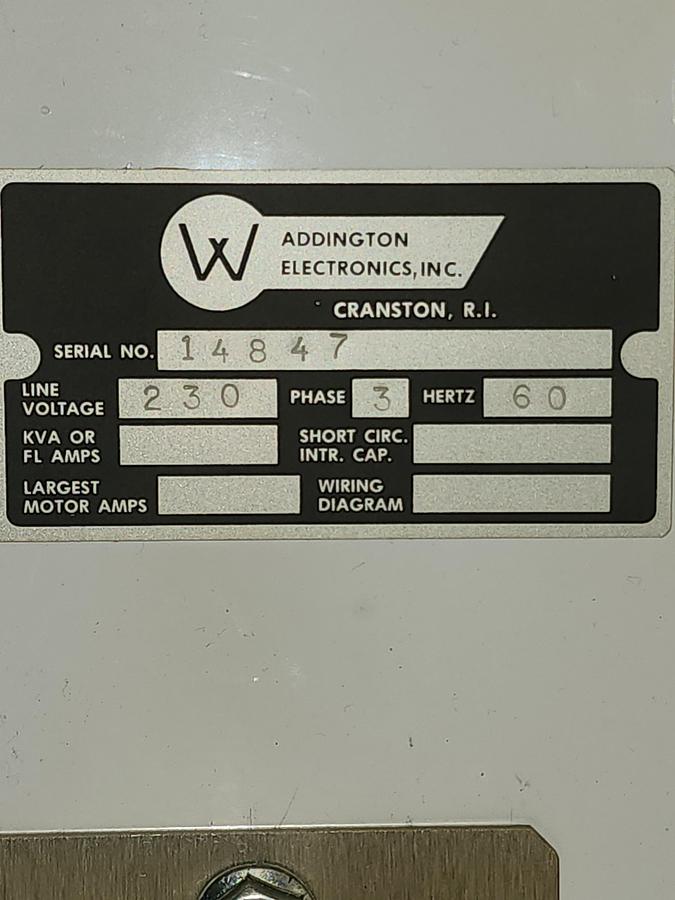 Used 12" WIDE PRF/WADDINGTON PRESS MOUNTED FEEDER