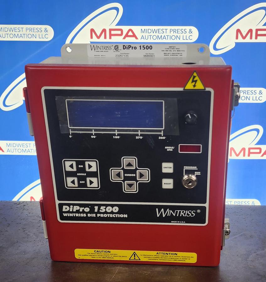 Used Wintriss 9686901 43398 / 43400 DiPro 1500 TESTED *LIKE NEW*