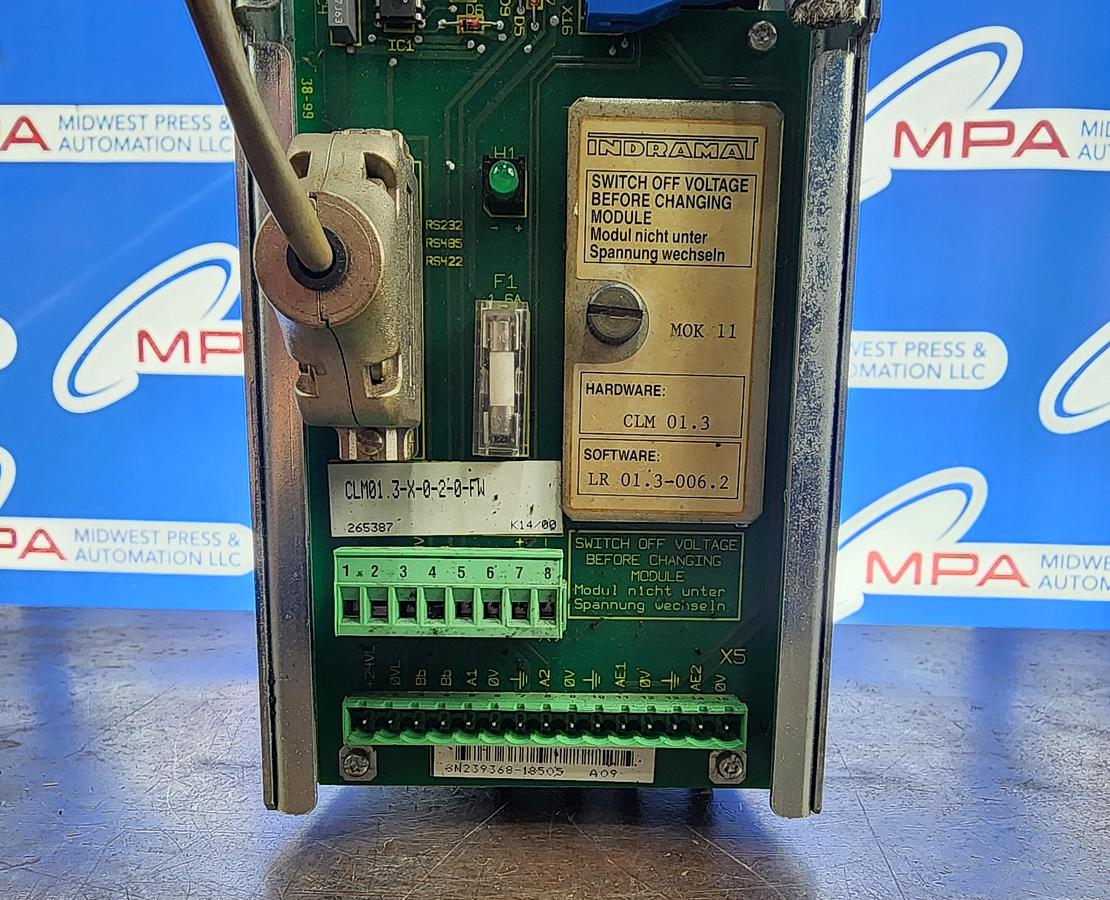Used Indramat CLM01.3-X-0-2-0-FW Servo controller 
