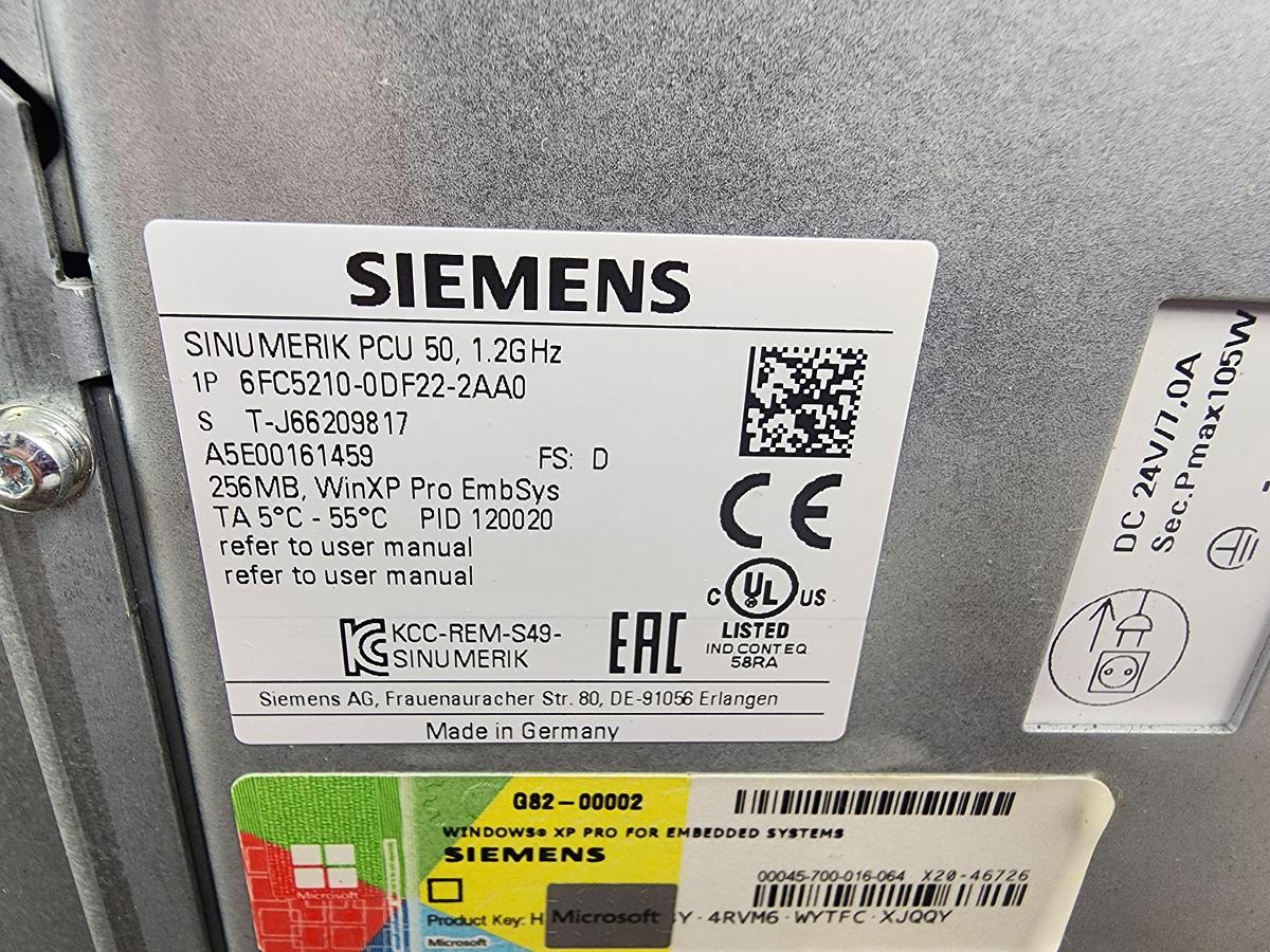 Used Siemens 6FC5210-0DF22-2AA0 Sinumerik PCU 50