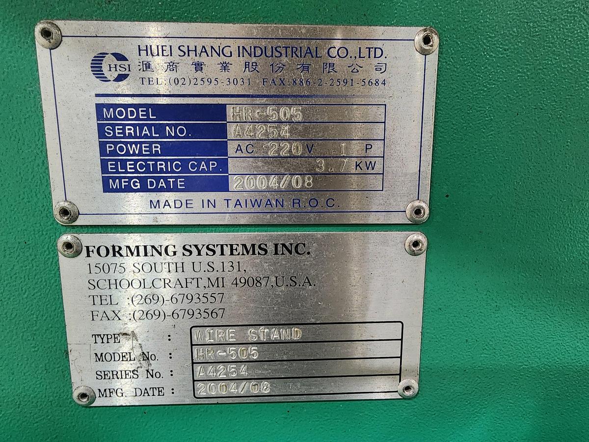 Used FORMING SYSTEMS MODEL HR-505 COIL REEL