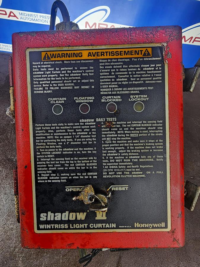 Used Wintriss D43145 Shadow VI Light Curtain Control