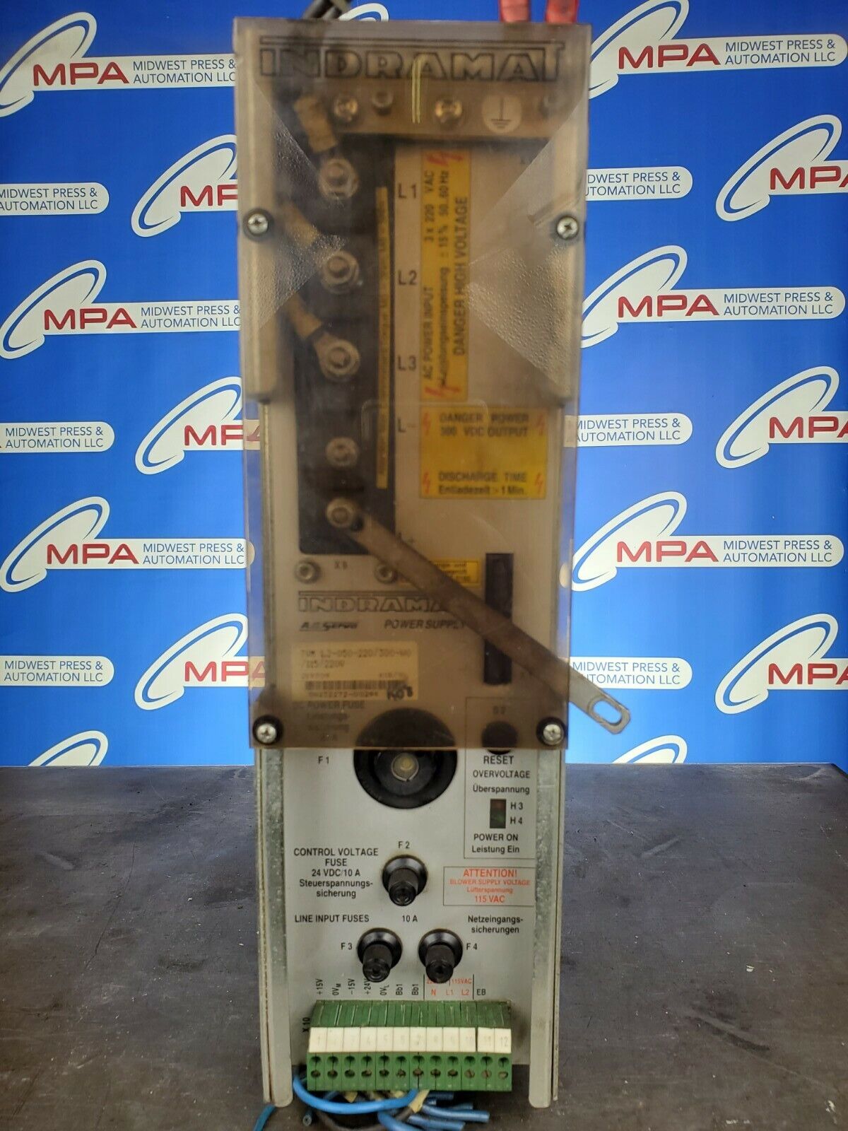 Used Indramat TVM 1.2-050-220/300-W0/115/220V AC Servo Power Supply