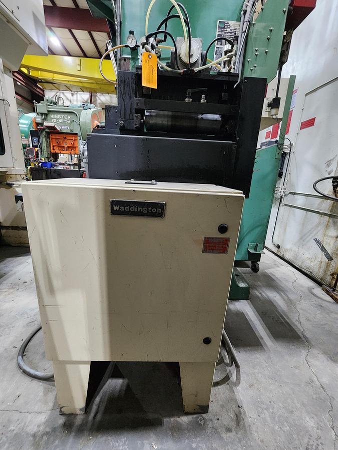Used 12" WIDE PRF/WADDINGTON PRESS MOUNTED FEEDER