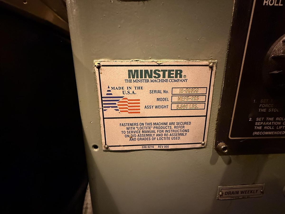 Used 250 TON MINSTER MODEL E2-250-72-42 STRAIGHT SIDE PRESS