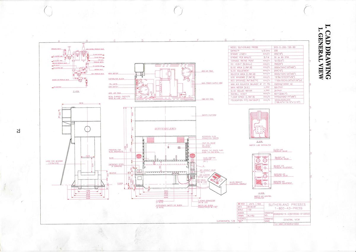 Used 2000 SUTHERLAND SP2-D300-120-60-12