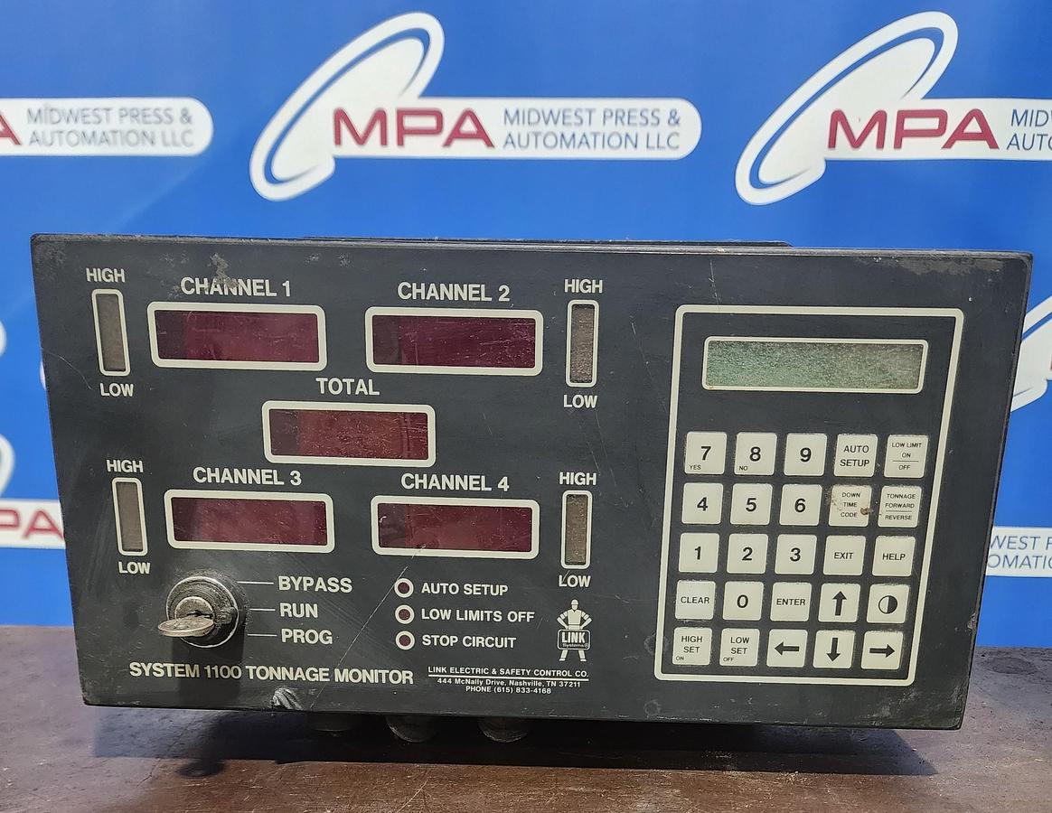 Used Link Electric 1100-4CH System 1100 Tonnage Monitor