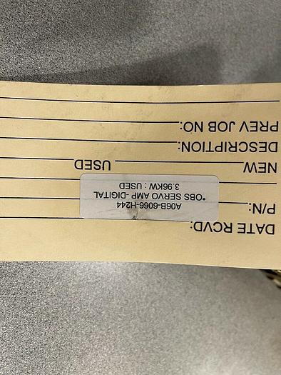 FANUC A06B-6066-H244 SERVO AMPLIFIER DIGITAL 3.96 KW