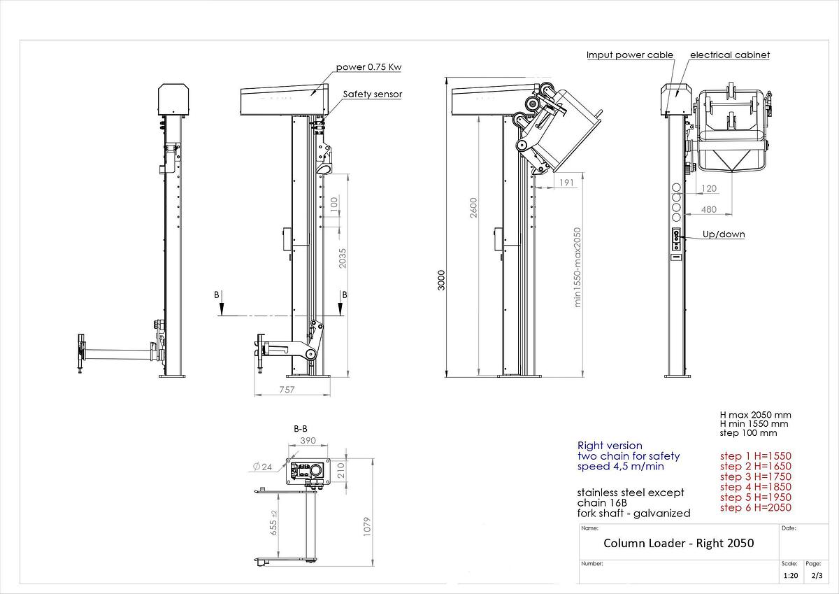 Used Column lifting device