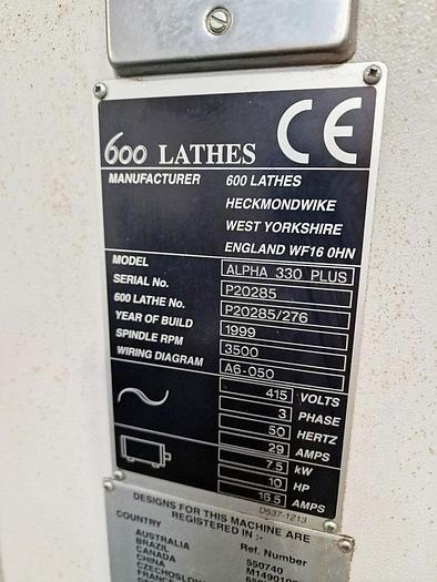 Used 1999 HARRISON harrisonalpha330pluscnclathe13104cp