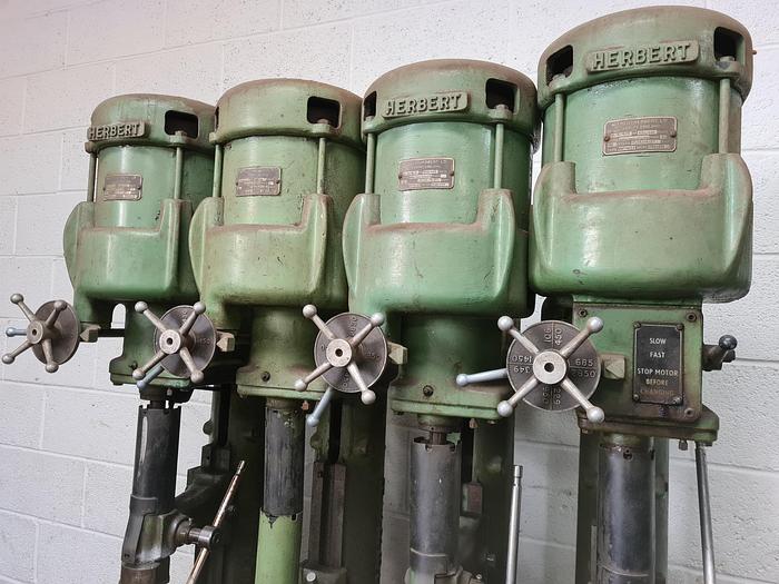 Used HERBERT &QUOT;V&QUOT; TYPE FOUR SPINDLE IN-LINE DRILL