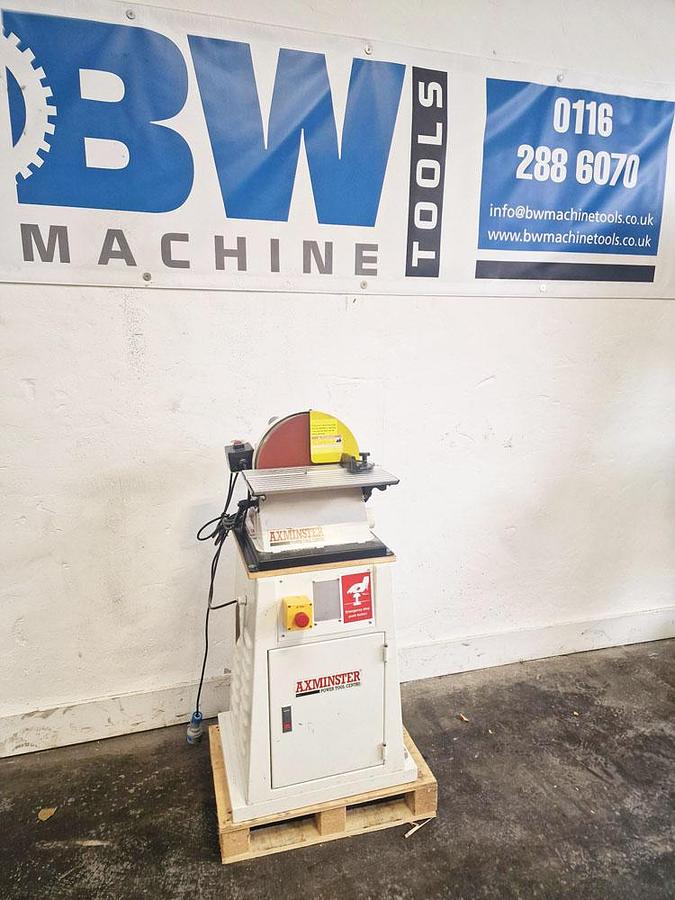Used AXMINSTER 12" DISC SANDER Mounted On Dust Extractor