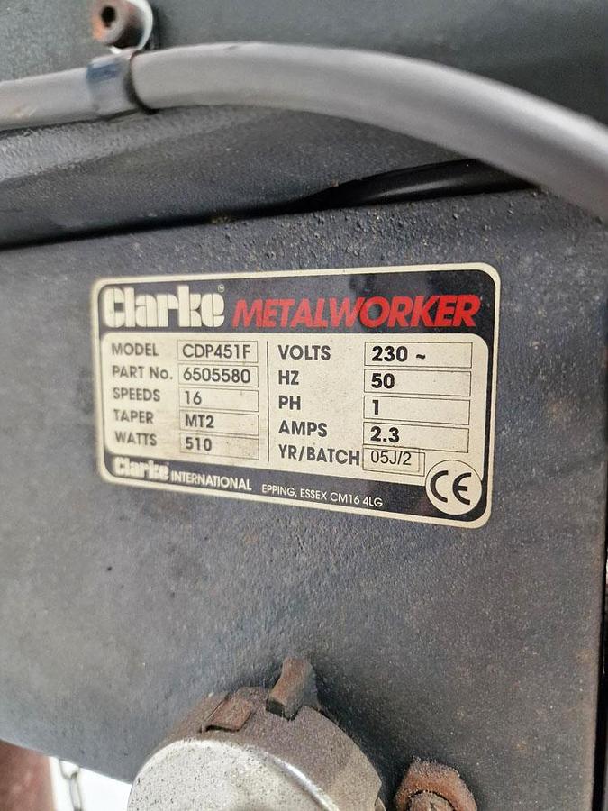 Used CLARKE PILLAR  DRILL