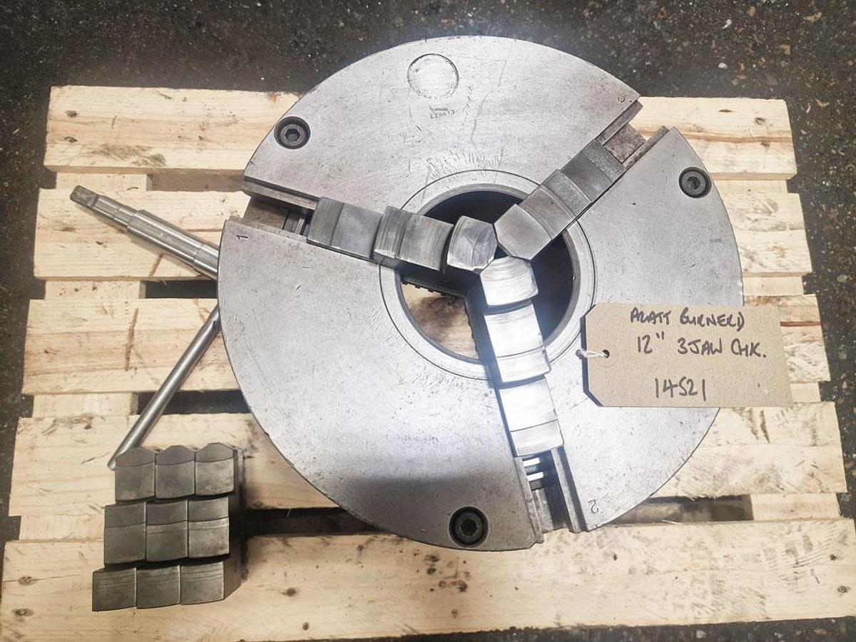 Used PRATT BURNERD 12" 3 JAW CHUCK