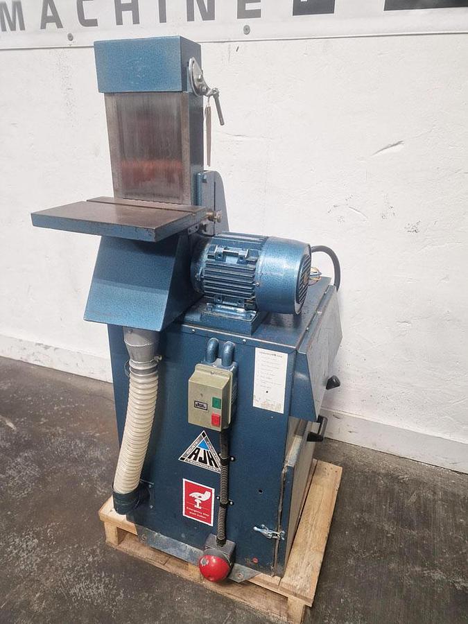 Used RJH VERTICAL LINISHER MOUNTED ON DUST EXTRACTOR