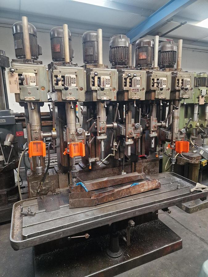 Used POLLARD 15LY SIX SPINDLE IN-LINE DRILL