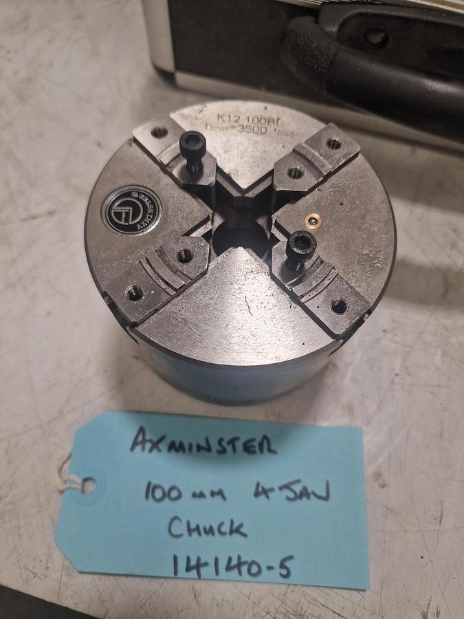 Used AXMINSTER K12 100BL 4 JAW CHUCK