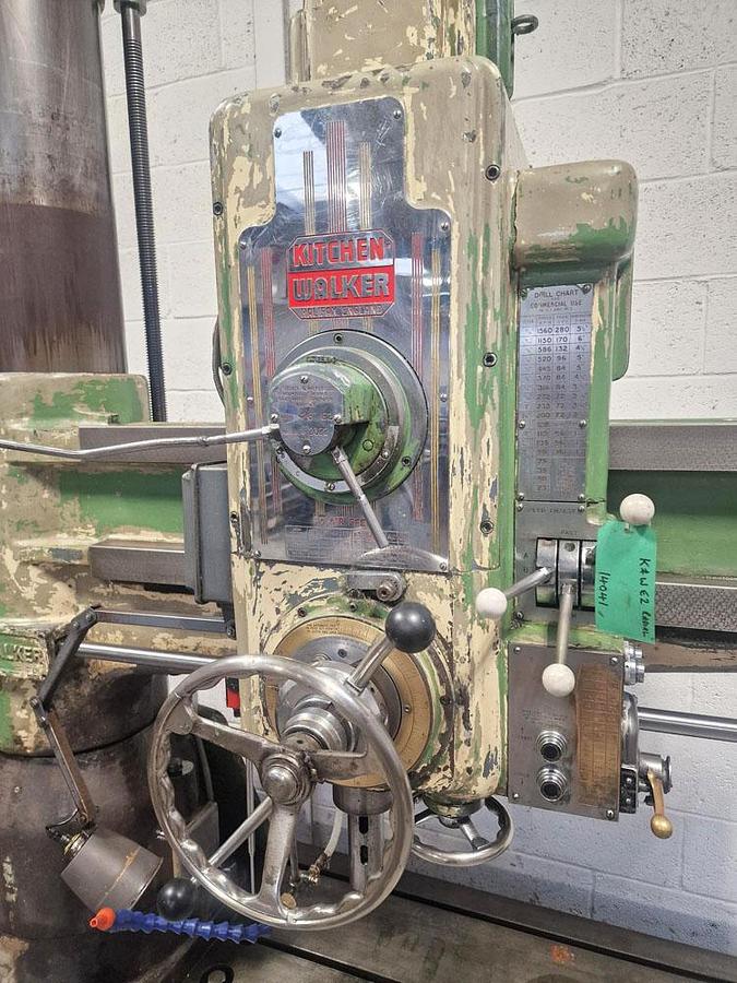 Used KITCHEN & WALKER E2 4'6" RADIAL ARM DRILL