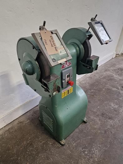 Used RJH BISON DOUBLE ENDED PEDESTAL GRINDER