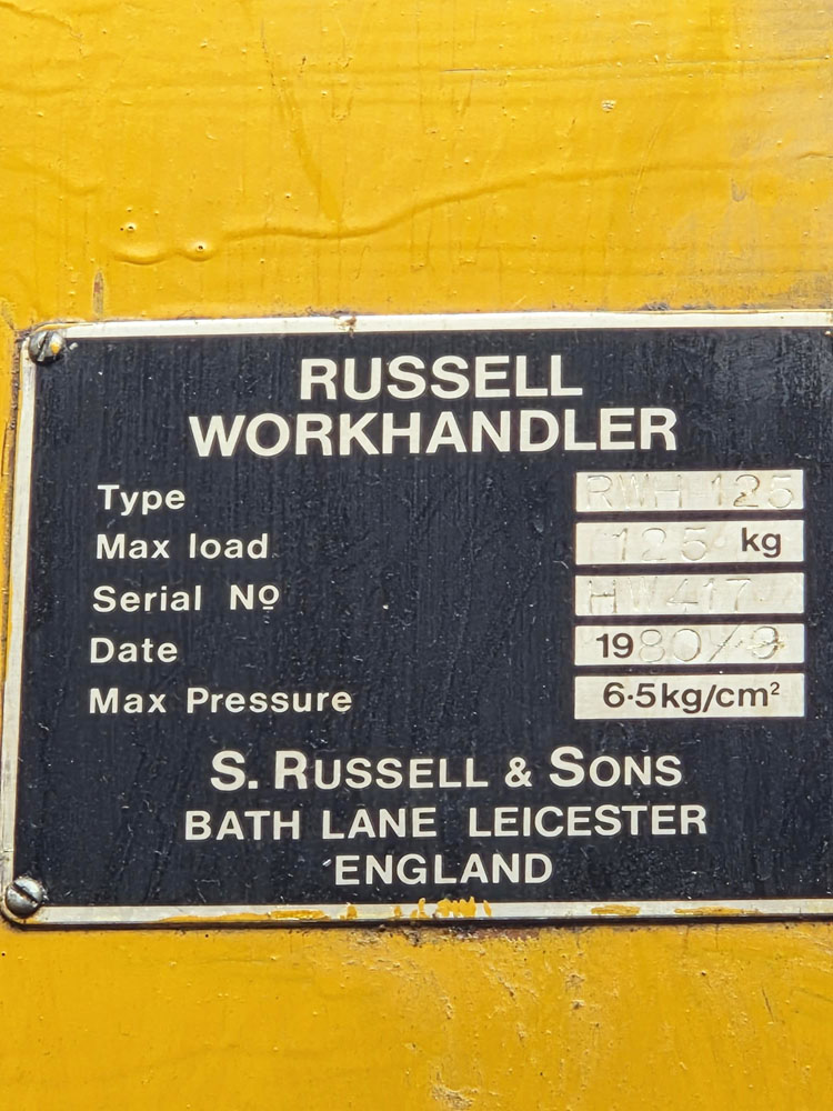 Used RUSSELL RWH125 WORKHANDLER JIB CRANE