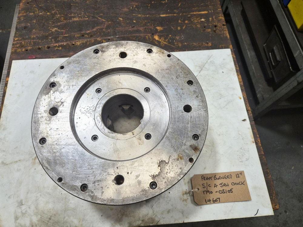 Used PRATT BURNERD 12" SELF CENTERING 4 JAW CHUCK Model 1790-03105