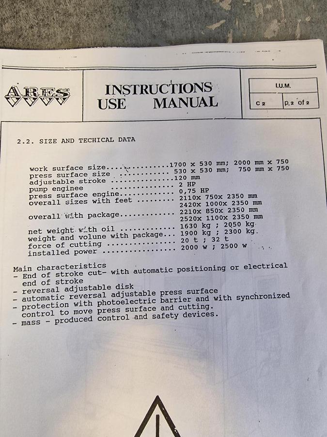 Used ARES FUTURE K5 CE TRAVELLING HEAD DIE CUTTING PRESS