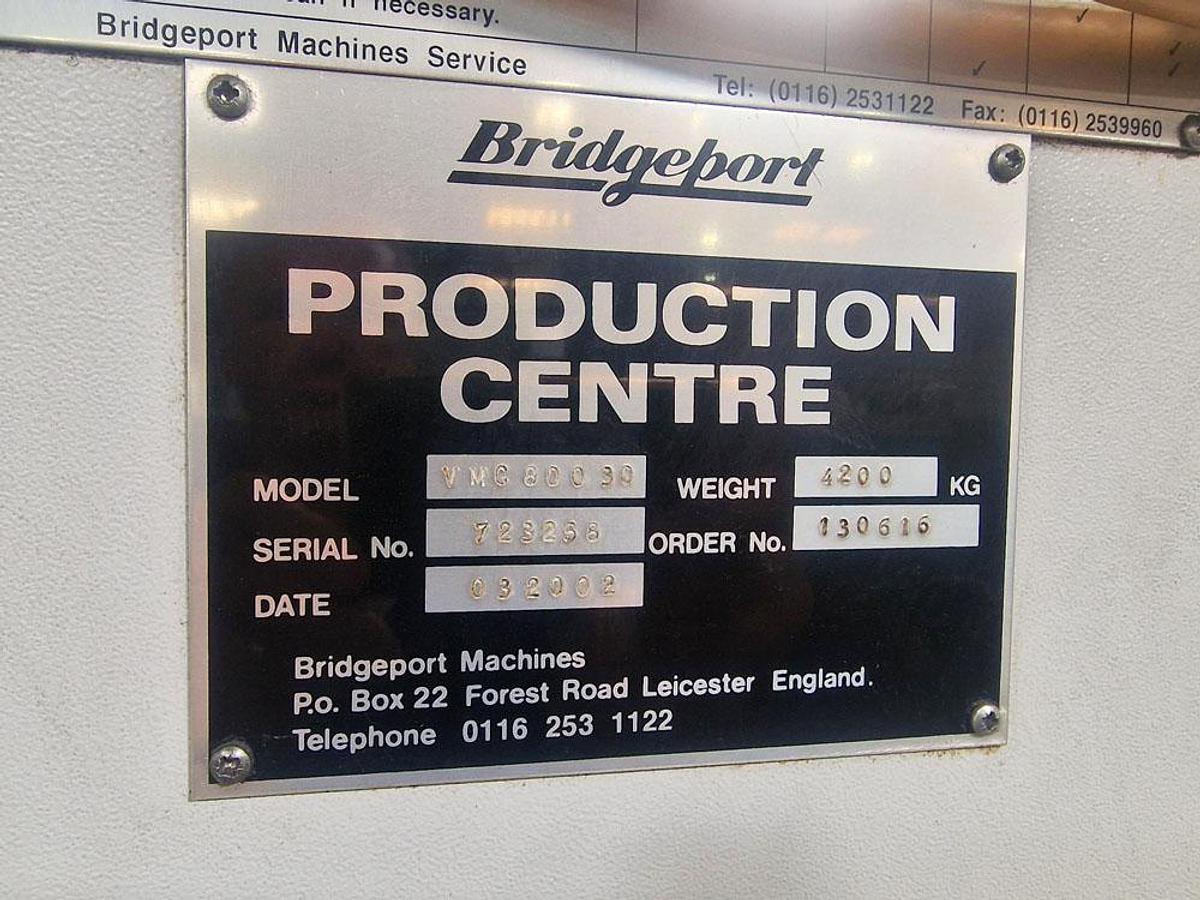 Used BRIDGEPORT VMC 800XP  VERTICAL MACHINING CENTRE
