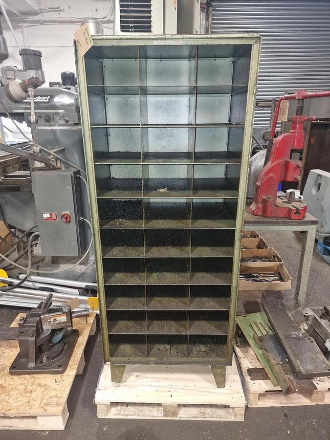 Used INDUSTRIAL METAL PIGEON HOLE CABINET
