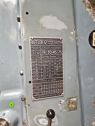 Used BUTLER 12" PRECISION TOOLROOM VERTICAL SLOTTER