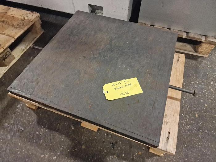 Used WINDLEY CAST IRON SURFACE PLATE 18" x 18"