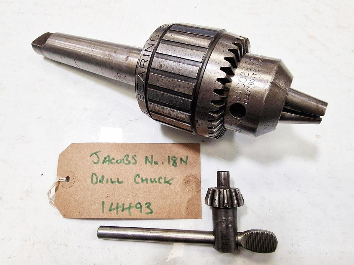Used JACOBS NO 18N 1/8" - 3/4" BALL BEARING SUPER CHUCK