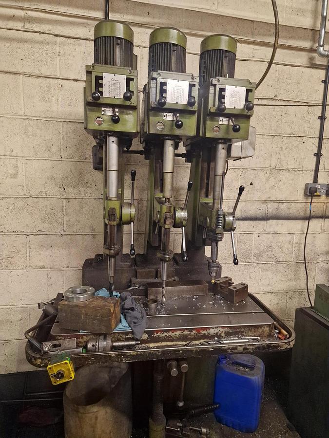 Used POLLARD 130A / 3 THREE SPINDLE IN-LINE DRILL