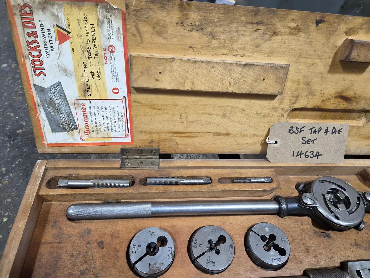 Used WHIRLWIND BSF TAP & DIE SET