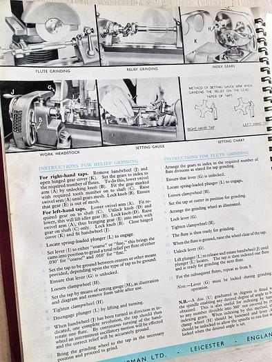 Used JONES & SHIPMAN RELIEF GRINDING & FLUTING ATTACHMENT