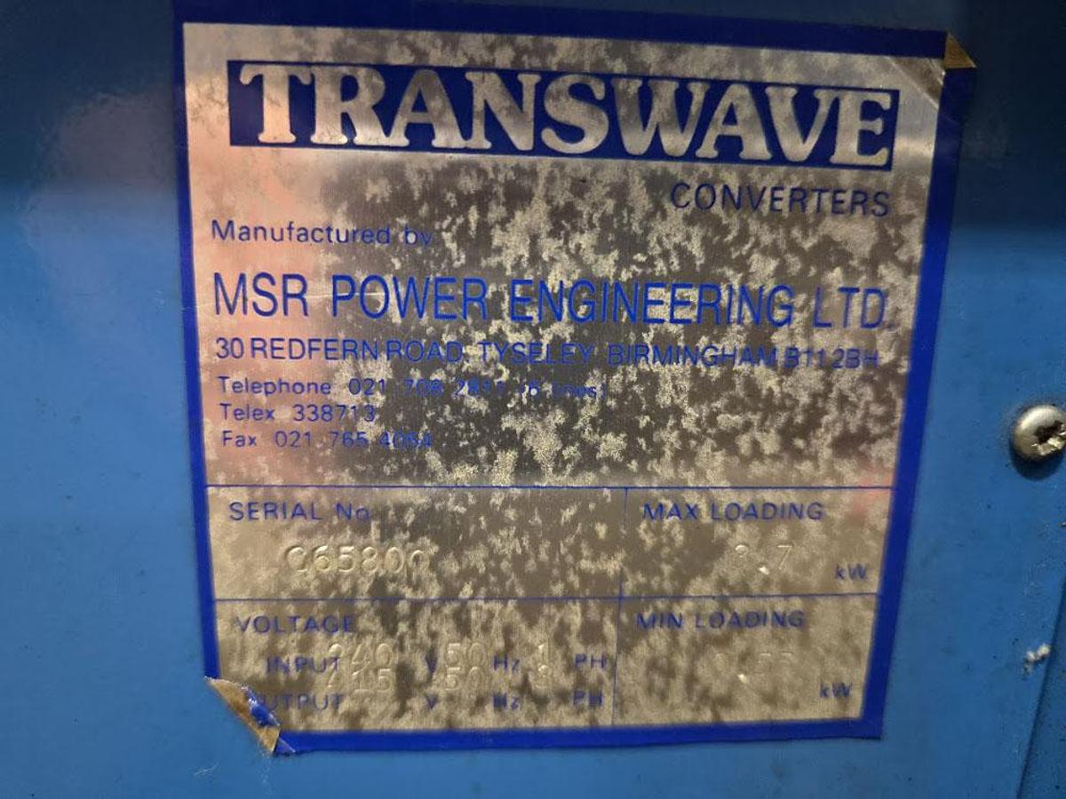 Used TRANSWAVE PHASE CONVERTER