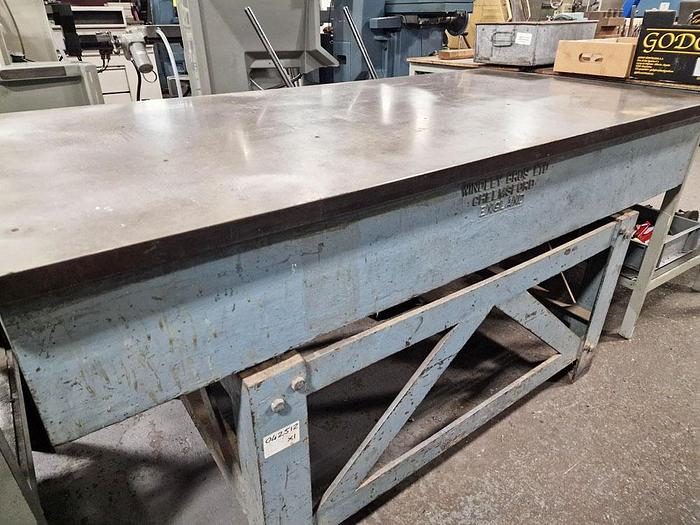 Used WINDLEY CAST IRON SURFACE TABLE 72" x 36"