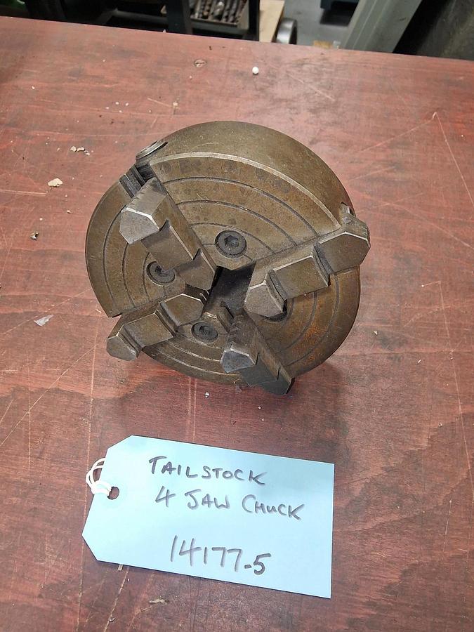 Used BURNERD TAILSTOCK MOUNTED 4 JAW CHUCK