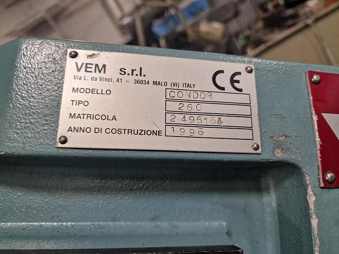Used 1996 VEM CONDOR 260 HORIZONTAL BANDSAW