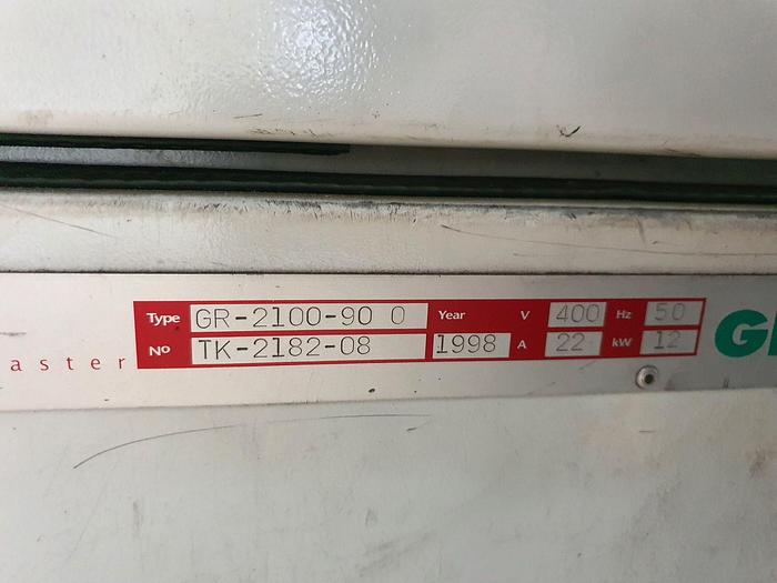 Used 1998 GRINDINGMASTER 2000 TYPE GR 2100-90 THROUGH FEED BELT SANDER