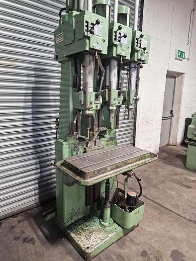 Used POLLARD 150A/3 THREE SPINDLE IN-LINE DRILL