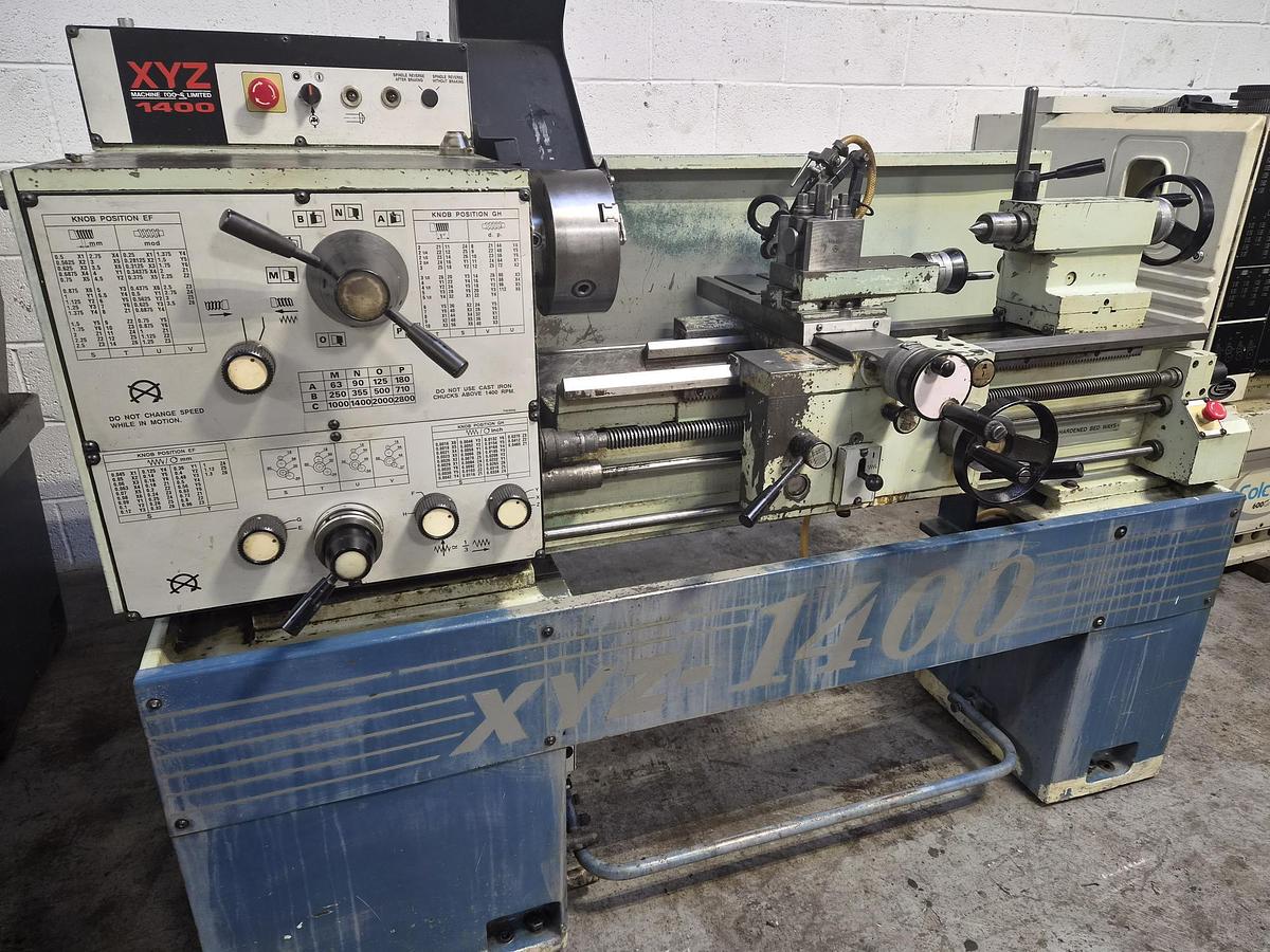 Used XYZ 1400 LATHE 14" x 36" GAP BED CENTRE LATHE