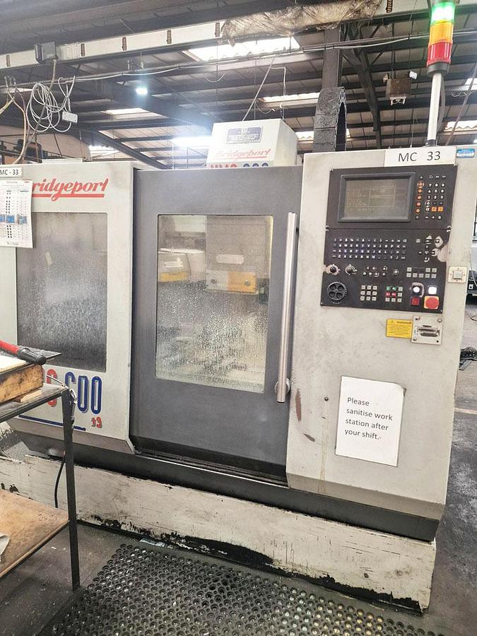 Used BRIDGEPORT VMC 600 VERTICAL MACHINING CENTRE
