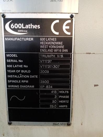 Used COLCHESTER TRIUMPH VS2500 15" x 50" GAP BED CENTRE LATHE