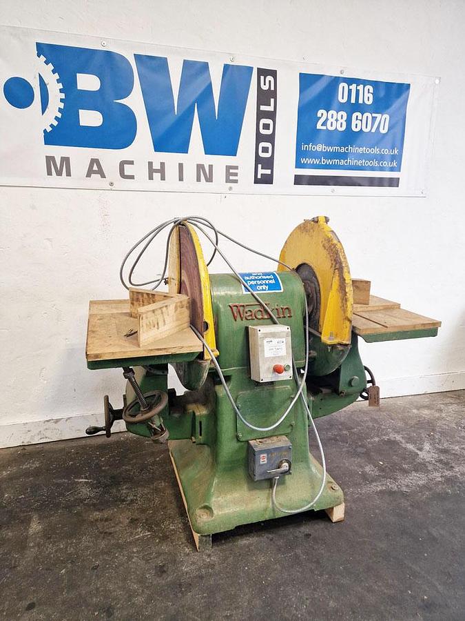 Used WADKIN DOUBLE DISC SANDER Model JVA