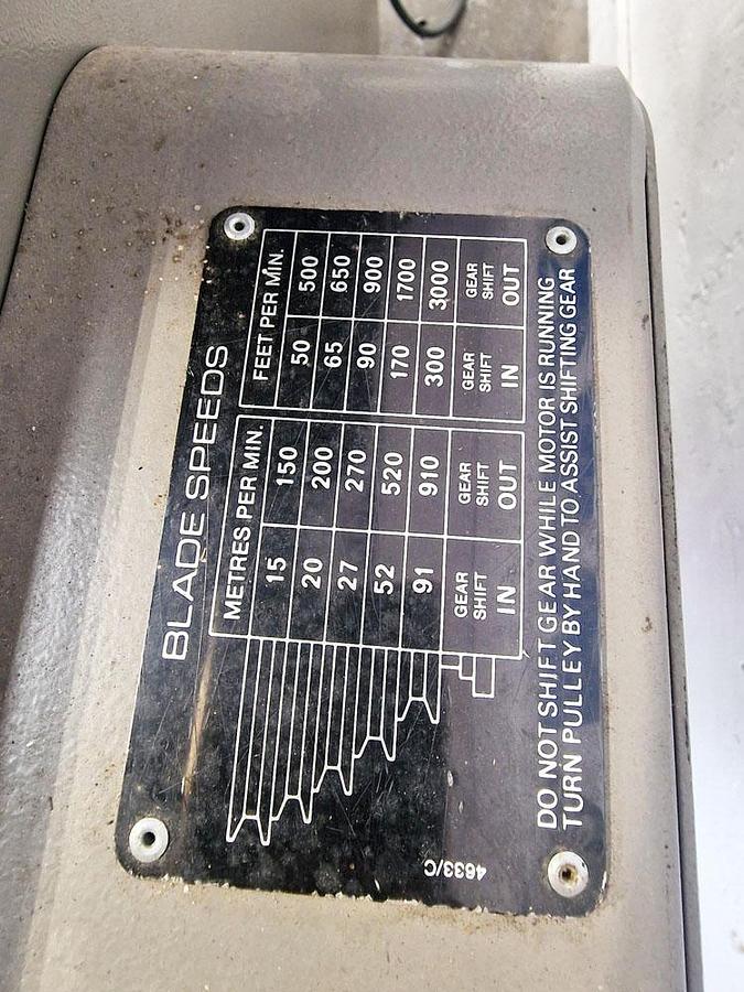 Used 1997 STARTRITE 30V VERTICAL BANDSAW
