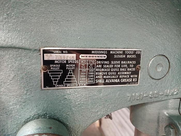 Used MEDDINGS BENCH DRILL MB4 BENCH DRILL